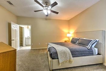 Spacious bedroom with ceiling fan  at Ocean Park, Jacksonville Beach, 32250