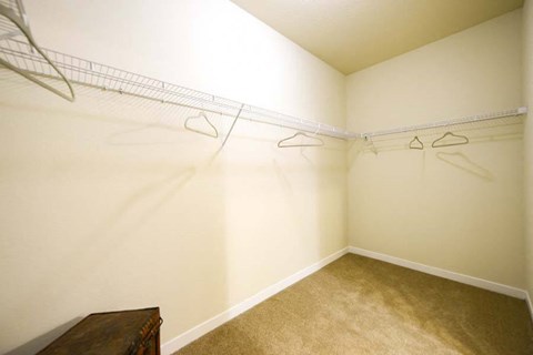 our apartments have a walk in closet with plenty of room to move around  at Hacienda Club, Florida