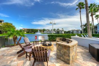 Outdoor Grill With Intimate Seating Area at Ocean Park, Jacksonville Beach, Florida