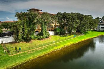 Dog park beside the Ocean Park lake  at Ocean Park, Jacksonville Beach, 32250