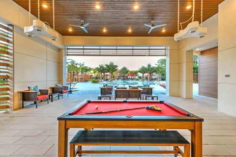 a pool table at amphora resort luxury private apts  at Luxor Club, Jacksonville, FL, 32258