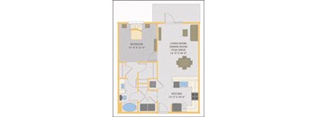 a floor plan of a room in a house  at Fusion, Jacksonville, FL, 32256
