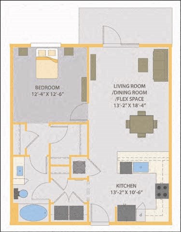 a floor plan of a room in a house  at Fusion, Jacksonville, FL, 32256