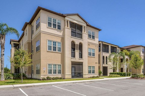 our apartments offer a parking lot in front of the building  at Hacienda Club, Jacksonville, Florida