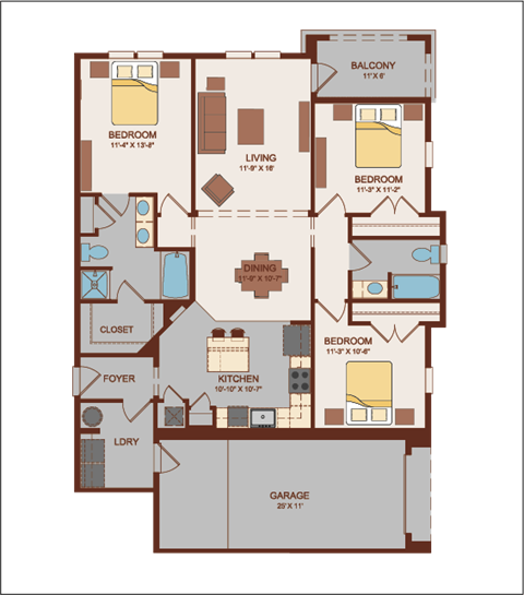 Rapallo Floor Plan at Hacienda Club, Jacksonville, FL