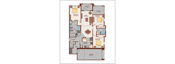 the plan of the first floor of the residence at Hacienda Club, Jacksonville, FL