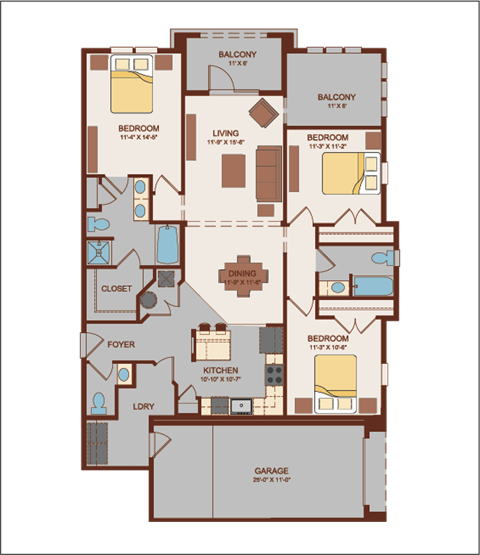 Tuscany Floor Plan at Hacienda Club, Jacksonville, FL
