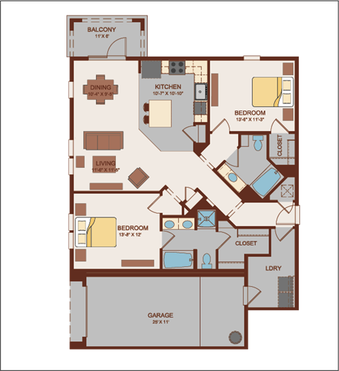 Var Floor Plan at Hacienda Club, Jacksonville, FL