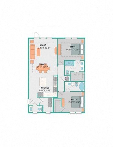 a floor plan of a house  at Palm Bay Club, Jacksonville, Florida