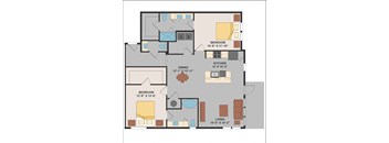 a floor plan of a house  at Luxor Club, Florida, 32258