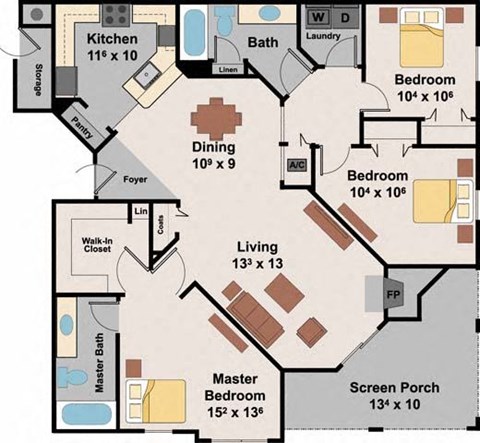 a floor plan of a house  at Ocean Park, Florida