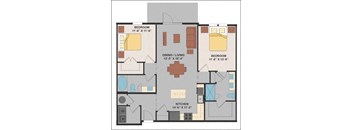 a floor plan of a home  at Luxor Club, Jacksonville, 32258