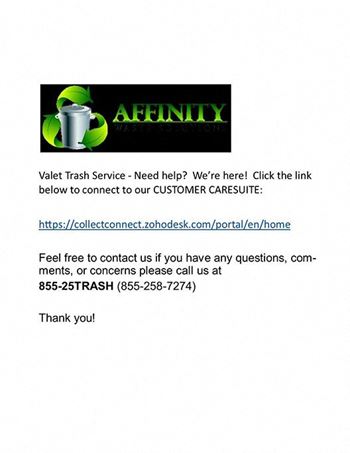 Valet Trash link for assistance  at Fountainhead, Jacksonville, FL, 32258
