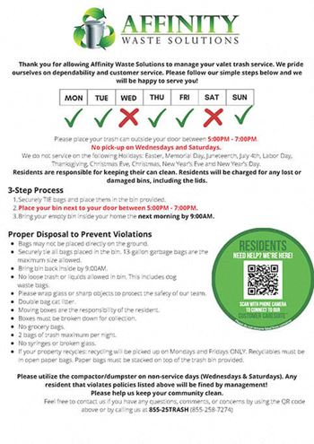 a flyer with a green circle and red crosses on it  at Palm Bay Club, Jacksonville, 32258