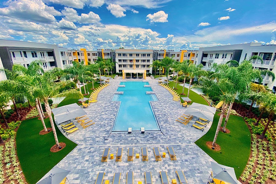 an aerial view of the resort  at Fusion, Florida, 32256