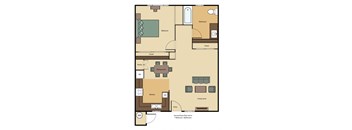 Lemon Hill One Bedroom Floor Plan