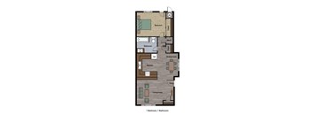Moore Village Mutual Housing Community 1-bedroom floorplan