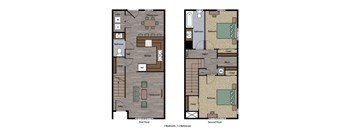 Moore Village Mutual Housing Community 2-bedroom floorplan