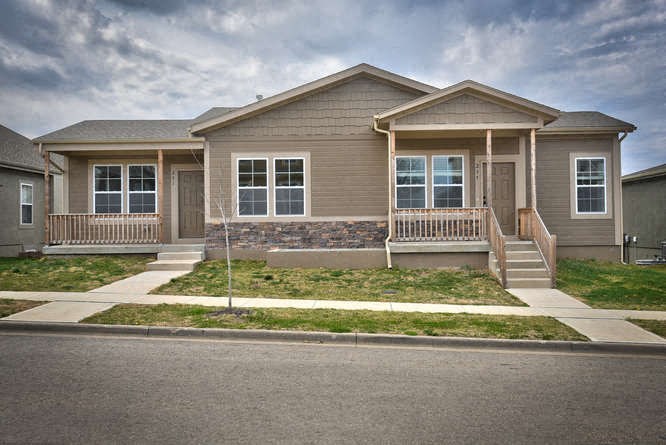 a house with a street in front of it