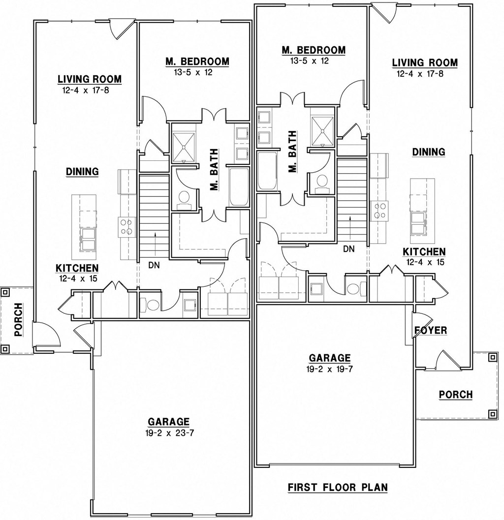 a floor plan of a house with two bedrooms and a living room