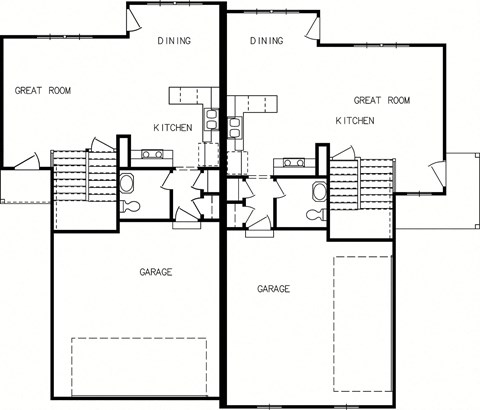 two floor plan of a house with two different floors