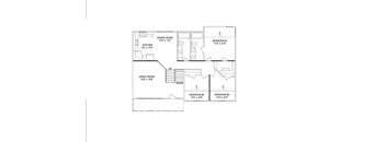 the floor plan of the second floor of the renovated home