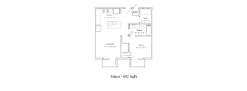 the floor plan of tokyo 602 sqft