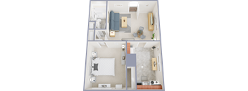 1Bed 1Bath w/Laundry