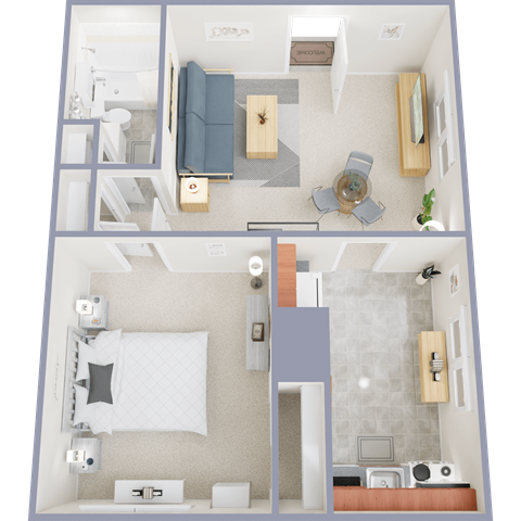 One Bedroom One Bath