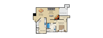 One Bedroom/One Bath with Fireplace