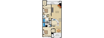 Two Bedroom/Two Bath Fireplace and Patio/Balcony