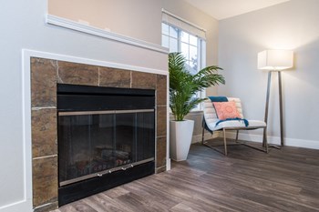 The Lighthouse Model Living Room with Fireplace - Photo Gallery 3