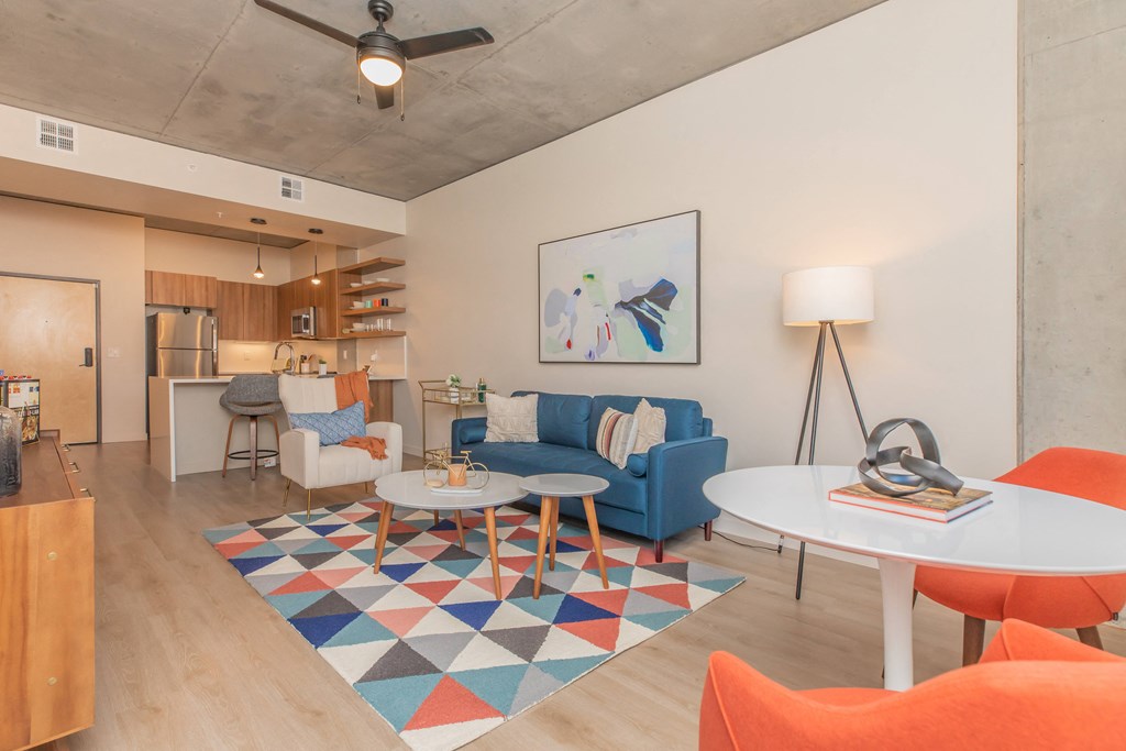 Living Room With Kitchen at The Benedictine, Tucson
