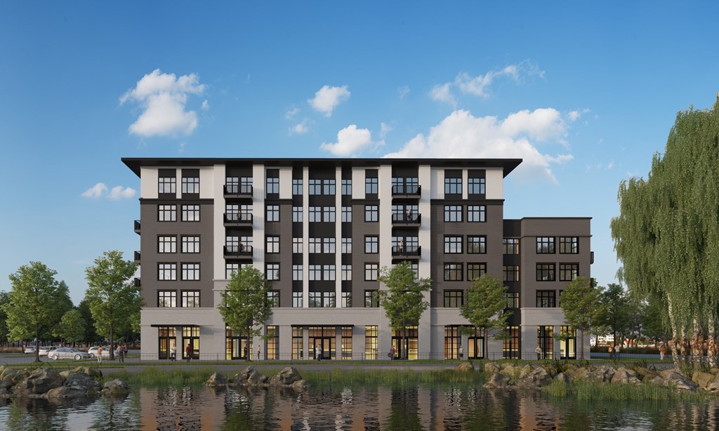 Henley Place Exterior with view of pond