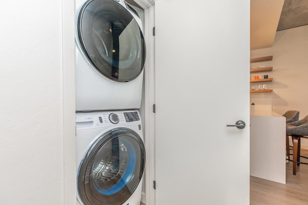 Stacked Washer Dryer at The Benedictine, Tucson, AZ, 85716