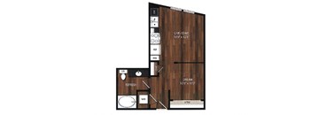 Main Street Flats Apartments Phase II Studio B Floor Plan