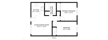 Creekside Apartments 2x1 A 2D Floor Plans