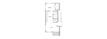 Ash and River 1 Bed 1 Bath B Floor Plan