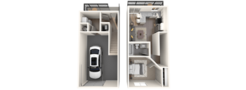 Strata99 Townhomes 1 Bedroom Floor Plan Image