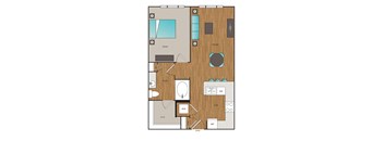 Main Street Flats Apartments 1x1 J Floor Plan