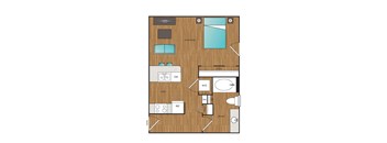 Main Street Flats Apartments Studio D Floor Plan