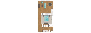 Main Street Flats Apartments Urban 1x1 G Floor Plan