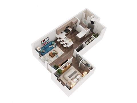 Voda Apartments 3D Floorplan 1-3
