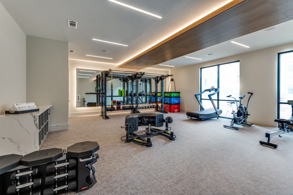 the gym at the preserve apartments