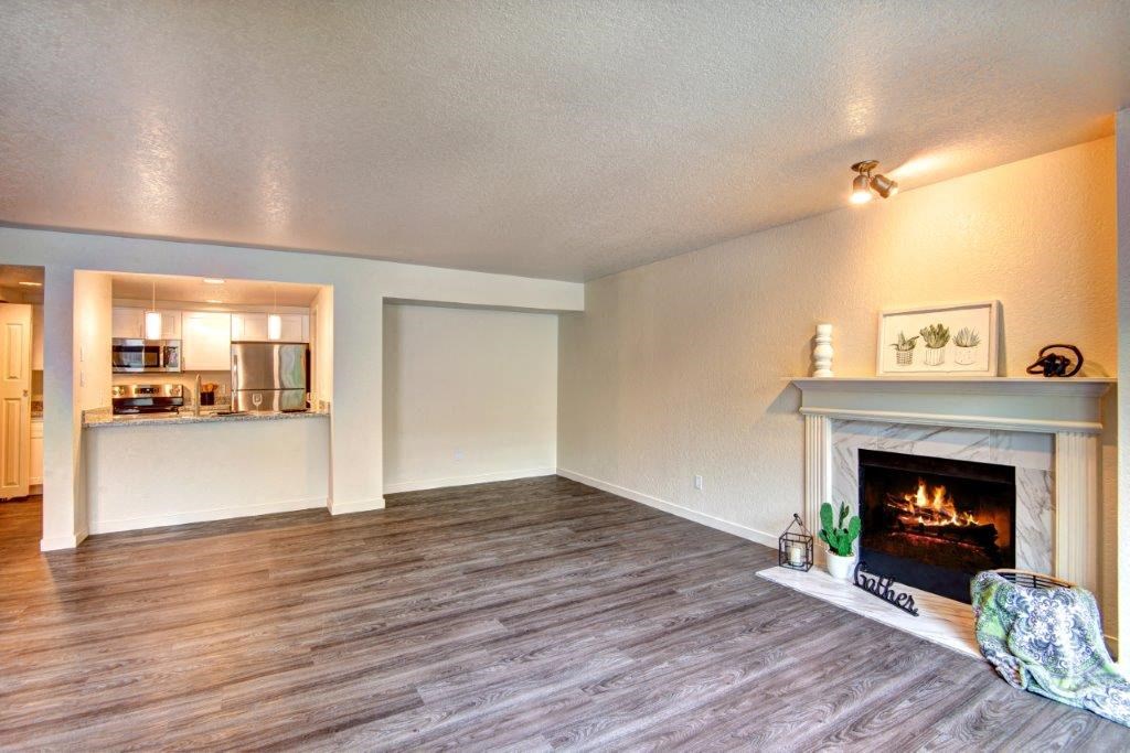 12 Central Square Living Room with Fireplace