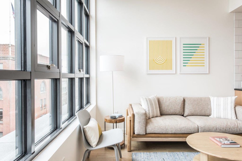 230 Ash Apartments Model Living Room