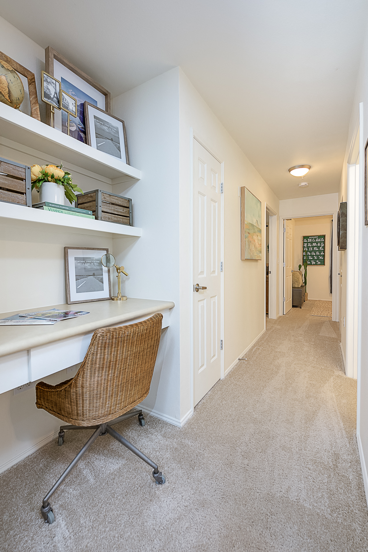 Evans Creek at Woodbridge Desk and Hallway View