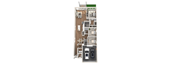 Caso Santa Rita Ranch Apartments Trail Blazer Floorplan