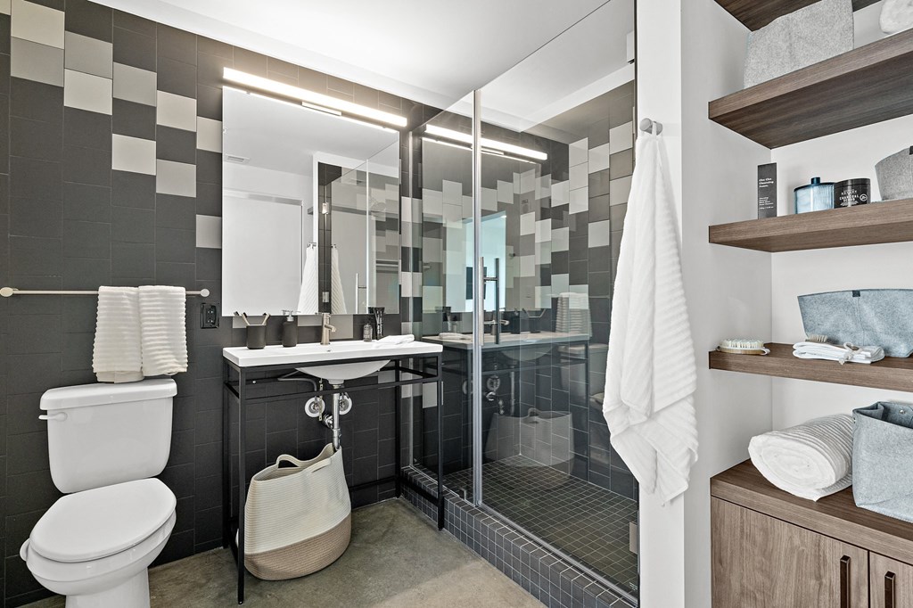 Reverb Bathroom Shower and Toilet