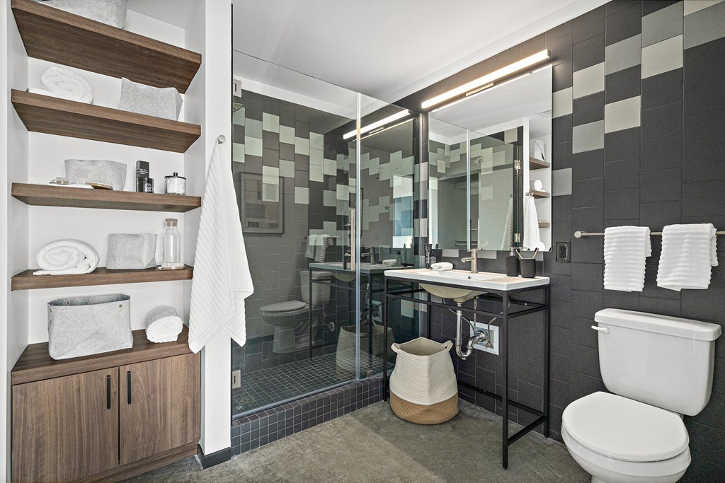 Reverb Bathroom Storage and Shower